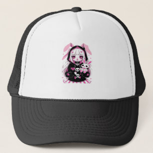 Devil Girl Halloween T-Shirt – Spooky Schattige Ko Trucker Pet