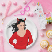 DEVIL GIRL PAPIEREN BORDJE (Feest)