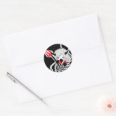 Devil Girl Ronde Sticker (Envelop)
