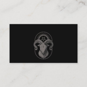 Devil Goat Pentagram Baphomet Satan Occult Satanic Visitekaartje