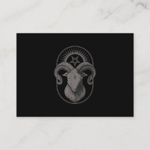 Devil Goat Pentagram Baphomet Satan Occult Satanic Visitekaartje