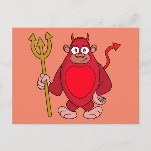 Devil Gorilla Briefkaart (Voorkant)