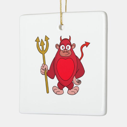Devil Gorilla Keramisch Ornament (Links)