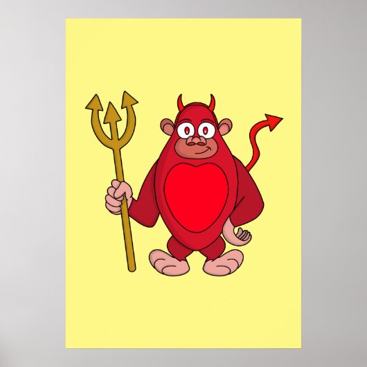 Devil Gorilla Poster (Voorkant)