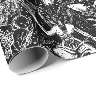 Devil gothic Victoriaans gothic Wrapping Paper Cadeaupapier