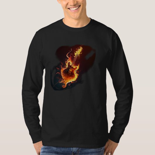 Devil Guitar for Rock n Roll T-shirt (Voorkant)