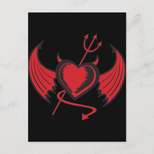 Devil Heart Briefkaart (Voorkant)