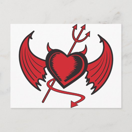 Devil Heart Briefkaart (Voorkant)