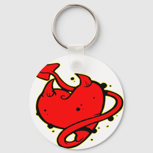 Devil Heart Tattoo Sleutelhanger (Voorkant)