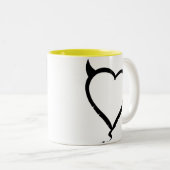Devil Heart Tweekleurige Koffiemok (Voorkant rechts)