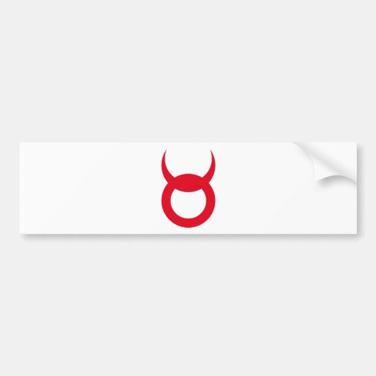 Devil Horns - Emo, gothic, alternatief, rots, grun Bumpersticker (Voorkant)