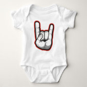 Devil Horns Hand Gesture Romper (Voorkant)