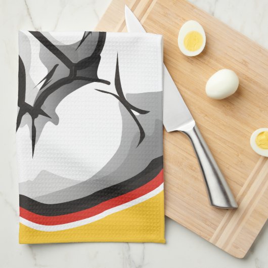 Devil Horns Hand Gesture Theedoek (Quarter Fold)