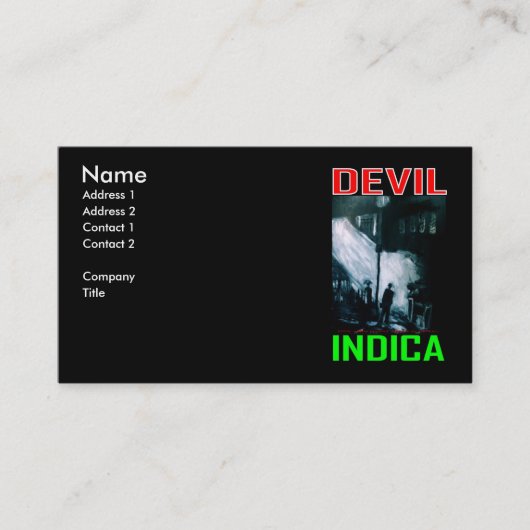DEVIL INDICA VISITEKAARTJE (Voorkant)