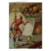 Devil-menu Halloween-kaart (Voorkant)