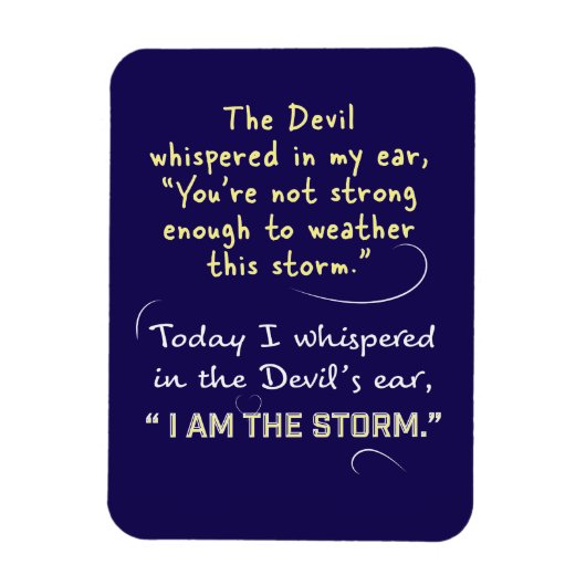 Devil murmura dans mon oreille Magnet Christian (Vertical)