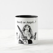 Devil of Angel -  Black & White Coffee Cup Mok (Midden)