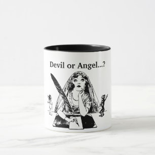 Devil of Angel -  Black & White Coffee Cup Mok