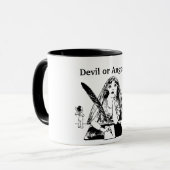 Devil of Angel - Black & White Coffee Cup Mok (Voorkant links)