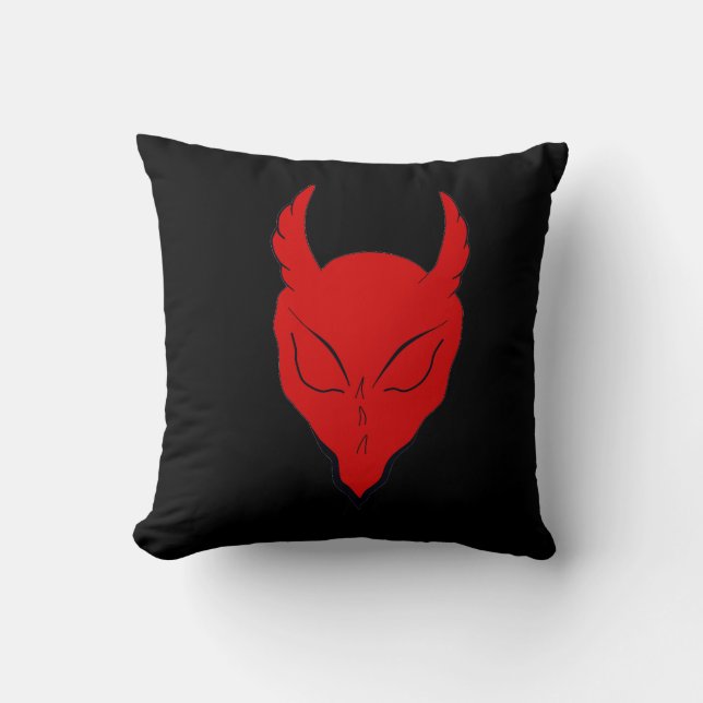 DEVIL PILLOW DECORATIVE ART PRINT KUSSEN (Voorkant)