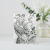 Devil Plays Man hoofd Saxophone, 1144 Briefkaart (Staand voorkant)