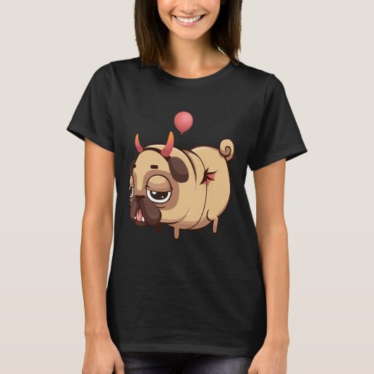 Devil Pug Classic T-shirt 857 (Voorkant)