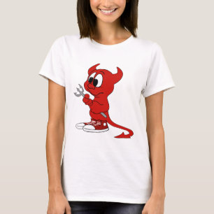 Devil Red Demon Cartoon Satan Evil Hell Heat T-shirt