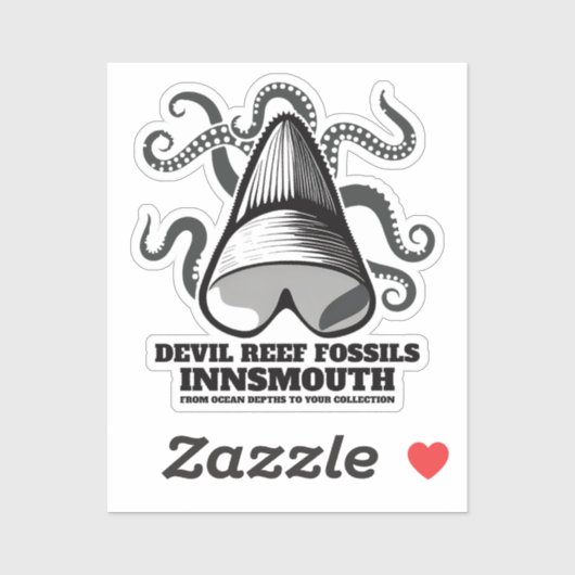 Devil Reef Shark Teeth Trader Innsmouth Sticker (Vel)