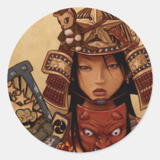 Devil Samurai Girl Sticker