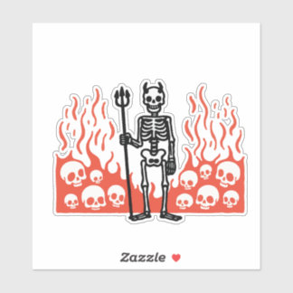 Devil Skeleton Sticker