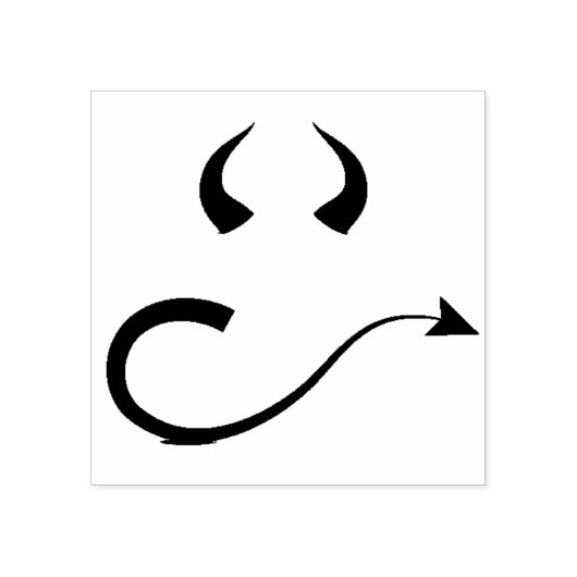 Devil sketch 	rubberstempel (Afrduk)