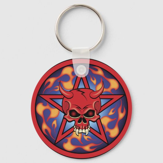 Devil Skull Sleutelhanger (Voorkant)