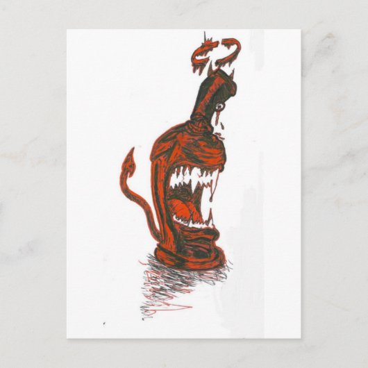 DEVIL SPRAY KAN BRIEFKAART (Voorkant)