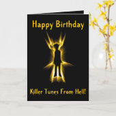 Devil Tunes ! Carte d'anniversaire (Fleur jaune)