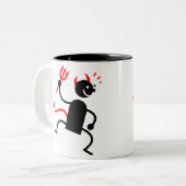 Devil Tweekleurige Koffiemok (Voorkant links)