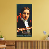 Devil vertelt hem geheimen Magic. Canvas Afdruk (Insitu (Woonkamer))