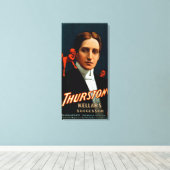 Devil vertelt hem geheimen Magic. Canvas Afdruk (Insitu (Houten vloer))