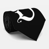 Devil (white print) stropdas (Opgerold)