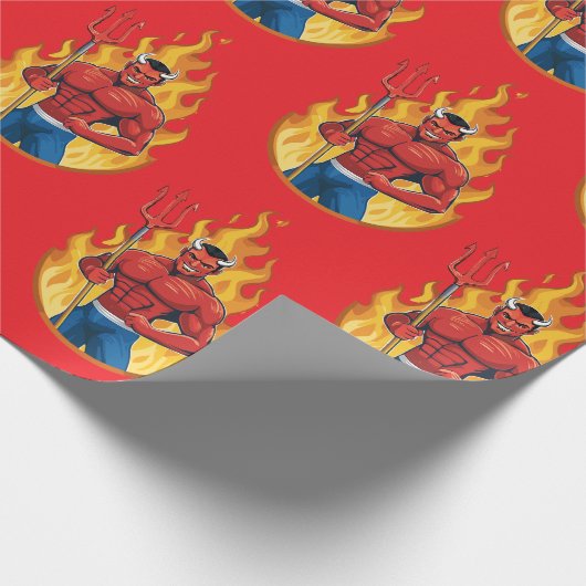 Devil with trident cadeaupapier (Hoek)