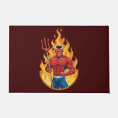 Devil with trident deurmat (Voorkant)