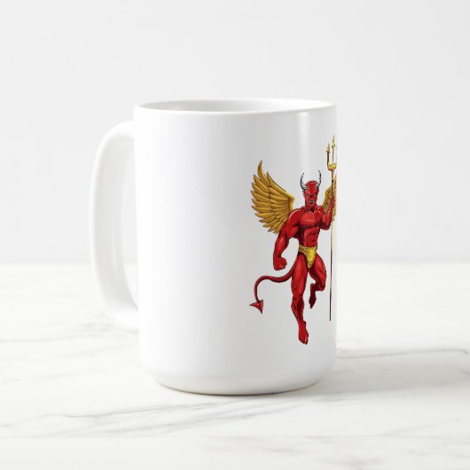 Devil with trident koffiemok (Voorkant links)