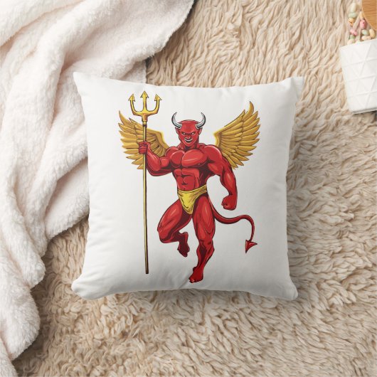 Devil with trident kussen (Deken)