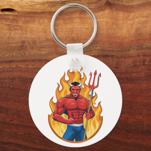 Devil with trident sleutelhanger (Achterkant)