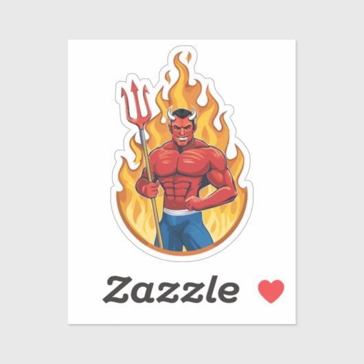Devil with trident sticker (Vel)
