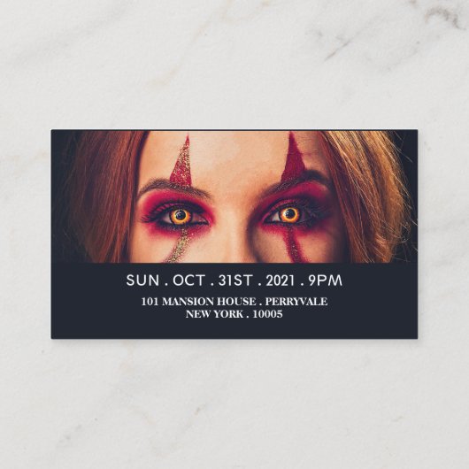 Devil Woman, Halloween Party Ticket Invitation (Dos)