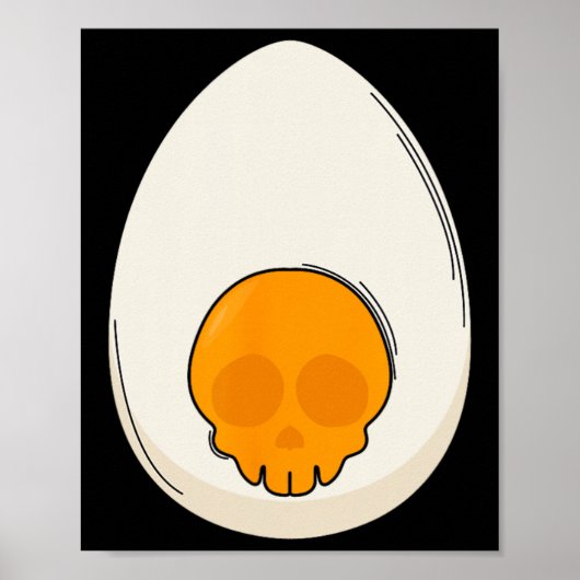 Deviled Egg Costume Devil Horns Halloween Love Egg Poster (Voorkant)