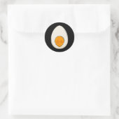 Deviled Egg Costume Devil Horns Halloween Love Egg Ronde Sticker (Tas)