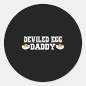 Deviled Egg Daddy - Funny Thanksgiving Deviled Egg Ronde Sticker (Voorkant)