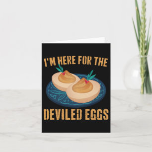 Deviled Egg Funny Thanksgiving Eten Pelgrim Kostuu Kaart