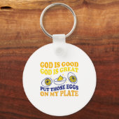 Deviled Egg Lover Funny Foodie Humor Apparel Uni-a Sleutelhanger (Voorkant)